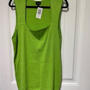 Torrid Lime Green Ribbed Tank Top